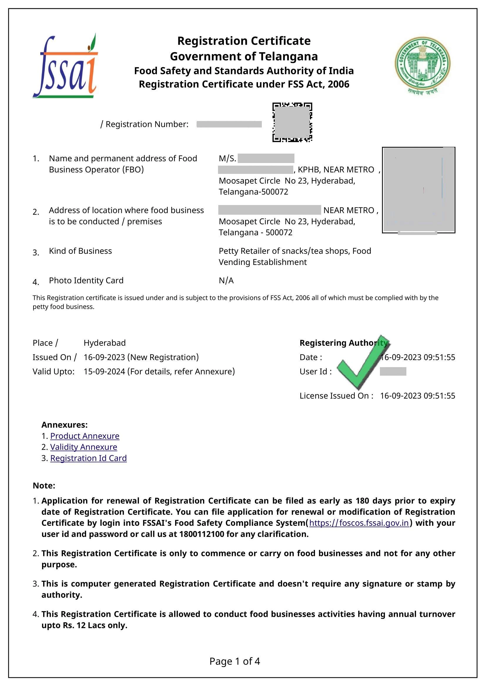 FSSAI Certified